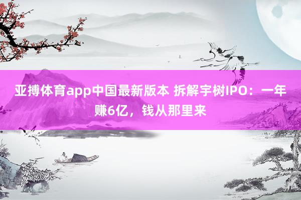 亚搏体育app中国最新版本 拆解宇树IPO：一年赚6亿，钱从那里来